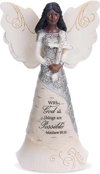 Pavilion - with God - 6.5" EBN Angel with Cross