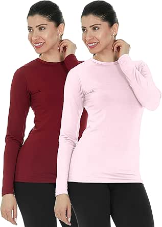 Thermajane Long Sleeve Thermal Shirts for Women Cold Weather, Womens Thermal Underwear Tops, Base Layer Women Thermal