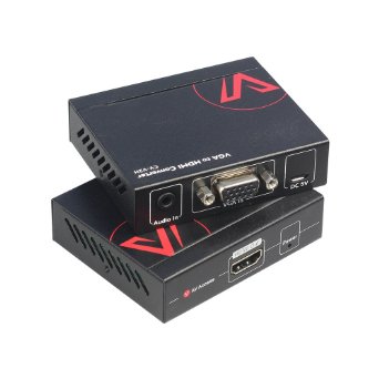 AV Access® VGA to HDMI Converter with audio,1920x1200@60Hz 1080P,Plug & Play,USB Power,Mounting Ear Supply