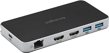 Kensington UH1460P USB C Docking Station, Dual Monitor 4K Portable Mobile Dock, Thunderbolt 3 & Thunderbolt 4 Dock, 85W Power-Pass Through, 2 HDMI Ports, 2 USB-A 3.2 Ports & USB-C 3.2 Port (K36901WW)