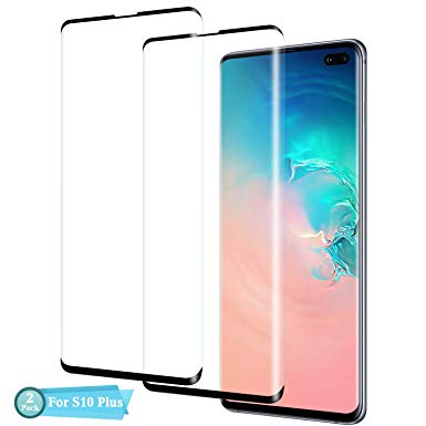 [2-Pack] Galaxy S10 Plus Screen Protector,[9H Hardness][Anti-Fingerprint][Ultra-Clear][Bubble Free] Tempered Glass Screen Protector Compatible with Samsung Galaxy S10 Plus