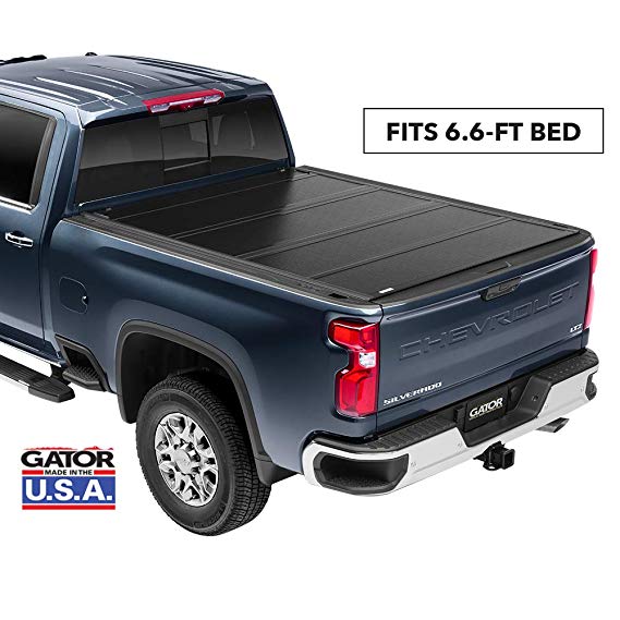 Gator FX Hard Quad-Fold Truck Bed Tonneau Cover | 8828121 | fits 2014-2018 & 2019 Chevy Silverado Legacy/GMC Sierra Limited 6' 6" bed | Made in the USA