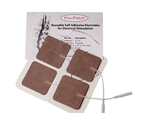 Pro-Patch® 40 Tan Cloth 2" x 2" and Bonus-Free Four 2" x 4" Tyco® Gel Premium Electrodes by Pro-Patch® included with each order Total 44 Electrodes