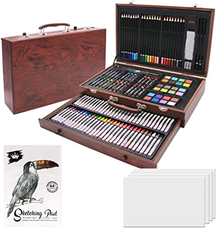  Art Supplies, Deluxe Art Set, Professional Art Kit in