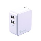 Wall Charger Gembonics 20W Universal Dual USB Wall Charger Made for iPhone 6 5 5s 5c 4S iPad 3 4 iPad Mini iPod Touch iPod Nano Samsung Galaxy S6 S5 S4 S3 Note 2 3 Nexus And Most Phones White