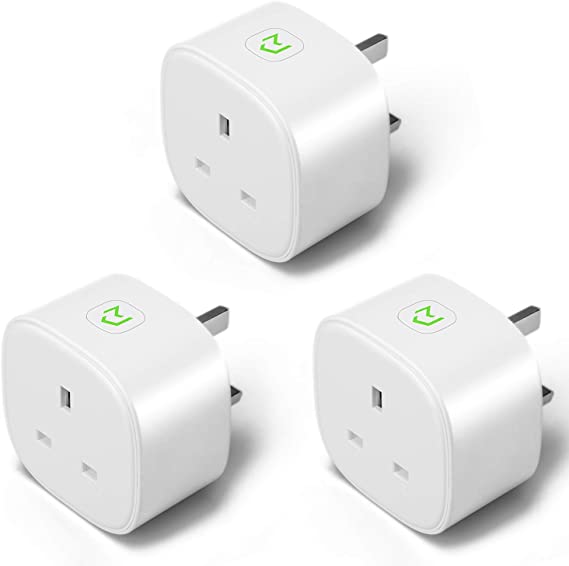 Smart Plug WiFi Plug Works with Amazon Alexa, Google Home [New Model] Wireless Socket Remote Control Timer Plug Switch 13A (3PACK)