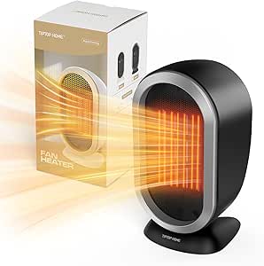 Mini Radiateur Soufflant à Économie d'Énergie Chauffage Soufflant Électrique Radiateur Soufflant Chauffage d'appoint 1500W Avec 2 Modes pour Salon, Chambre, Salle de Bain [Sécurité et Silencieux]