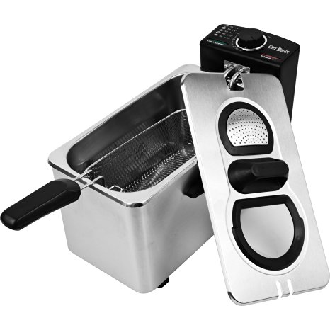 Chef Buddy Stainless Steel Electric Deep Fryer, 3-1/2-Liter