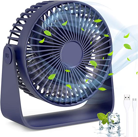 Mini Desk Fan with USB, TedGem USB Fan USB Desktop Fan, 360 °Rotation Quiet USB Fan Can Put Aromatherapy Oils, Blow Fragrant Wind, Table Fan USB for Home, Office, Travel, USB Powered(3 Speeds)