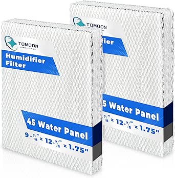 45 Water Panel Humidifier Filter Compatible with April.aire 400 400A 400M Humidifier, 9-7/8" x 12-7/8" x 1.75"(Pack of 2 by TOMOON)