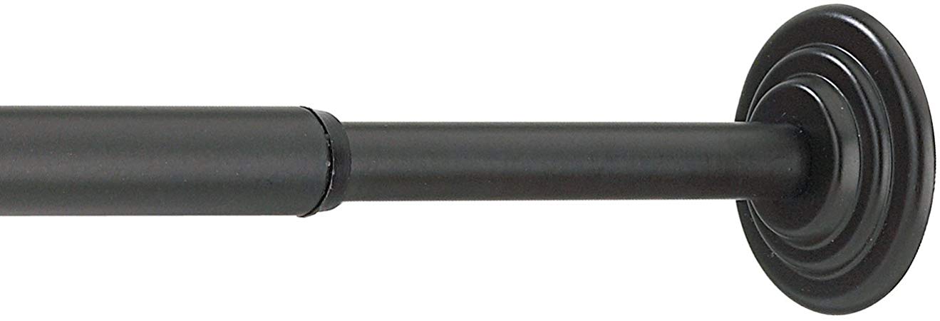 Umbra Coretto 1/2-Inch Tension Drapery Rod for Window, 24 to 36-Inch, Black