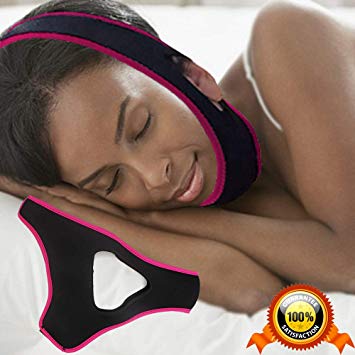 Anti Snore Chin Strap to Help Good Sleep - Advanced Snoring Solution Scientifically Designed to Stop Snoring - Adjustable Snore Reduction Straps for Men Women Kids(Rose-Triangle)