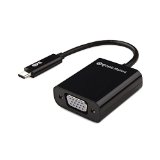Cable Matters USB 31 Type C USB-C to VGA Adapter in Black NOT compatible with Chromebook Pixel Up to 720p on Lumia 950950XL