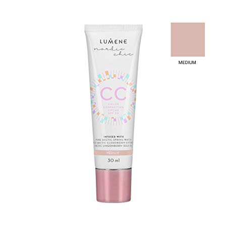 Lumene CC Color Correcting Cream with SPF 20, Medium, 1 Ounce