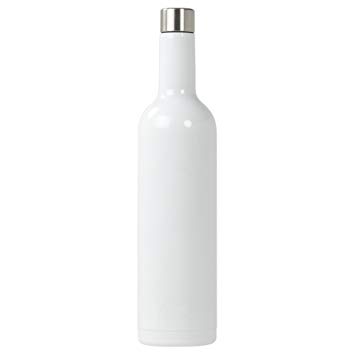 RTIC Double Wall Vacuum Insulated Wine Bottle (White, 750 mL)