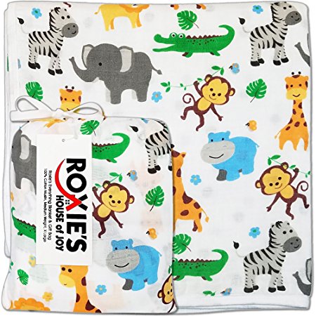 Everything Cotton Baby Toddler Blanket - Security Stroller Crib Registry, Jungle