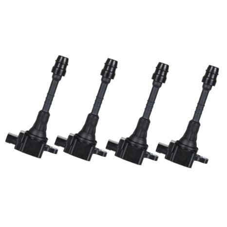 ENA® Lifetime Warranty New Set of 4 Ignition Coil Pack for Nissan Sentra Almera 1.8L L4 Compatible with C1397 UF351 22448-6N015 22448-6N011