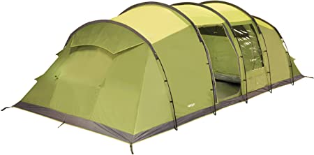 Vango Waterproof Odyssey 800 Unisex Outdoor Tunnel Tent Available in Green - 8 Persons