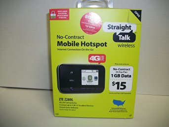 Straight Talk 4G LTE Mobile Hotspot   Bonus 1 GB DATA CARD (ZTE Z289L)