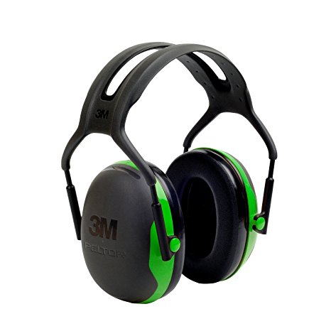 3M Peltor X1A Earmuffs, Headband, 27 dB, Green