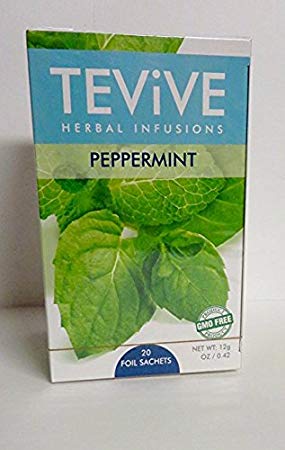 Tevive Herbal Infusions Peppermint Tea, 20 Foil Sachets