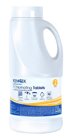 Kem-Tek 177 1-Inch Chlorinating Tablets for Pool and Spa 4-Pound