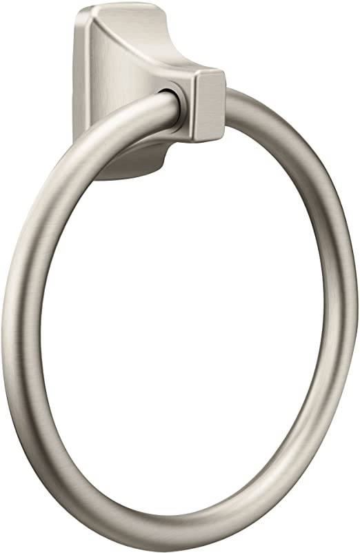 Moen P5860BN Donner Contemporary Towel Ring, Brushed Nickel