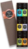 Top 6 100 Pure Therapeutic Grade Basic Aromatherapy Sampler Essential Oil Gift Set- 610 ml Eucalyptus Lavender Lemon Sweet Orange Peppermint Tea Tree