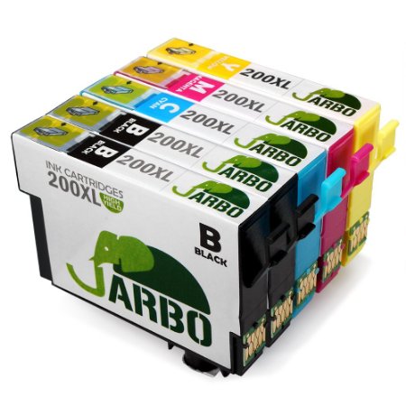 JARBO 1Set 1Black Compatible for Epson Ink Cartridges 200XL High Capacity Used in Epson XP-410 XP-300 XP-310 XP-400 XP-200 WF-2540 WF-2530 WF-2520
