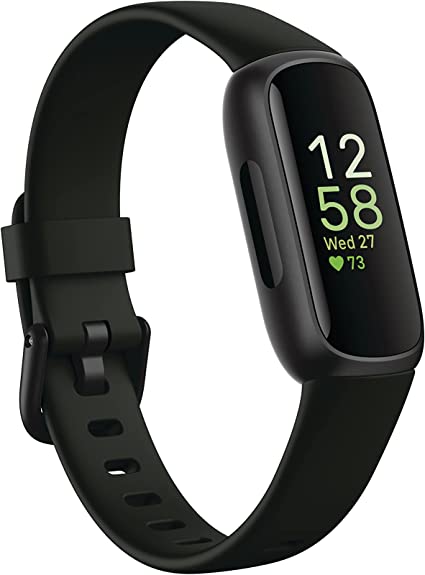 Fitbit Inspire 3 Health & Fitness Tracker with Stress Management, Workout Intensity, Sleep Tracking, 24/7 Heart Rate and more, Midnight Zen/Black One Size (S & L Bands Included)