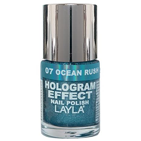Layla Hologram Effect Nail Polish, Ocean Rush, 1.9 Ounce