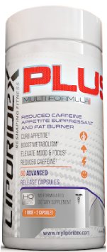 Liporidex PLUS Weight Loss Supplements w Green Coffee - All Natural Doctor Formulated Appetite Suppressant Thermogenic Fat Burner Metabolism Booster Reduced Caffeine Weight Loss Supplement - The easy way to lose weight fast - 60 diet pills - 1 Box