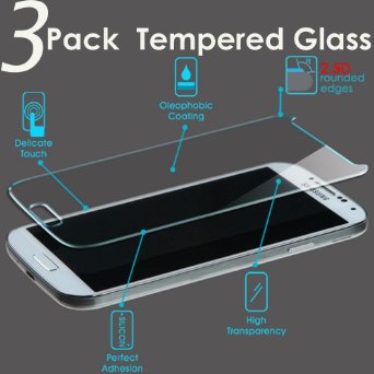 [3-Pack] Clear Tempered Glass Screen Protector 0.3mm 9H Hardness 2.5D Round Edge Bubble Free Scratch Resistant [WORLD ACC®] For ZTE Kirk / ZTE Imperial Max / ZTE Grand X Max 2 / ZTE Max Duo