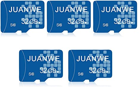 JUANWE 5 Pack 32GB Micro SD Card, Memory Card 32GB C10 TF Card (5 Pack)