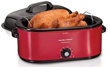 Hamilton Beach 28 lb Turkey Roaster Oven red