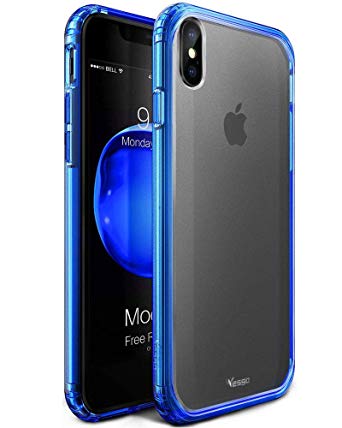 Mkeke Compatible with iPhone Xs Case,iPhone X Case, Anti-Scratch Shock Absorption Cover Case iPhone Xs/X Blue