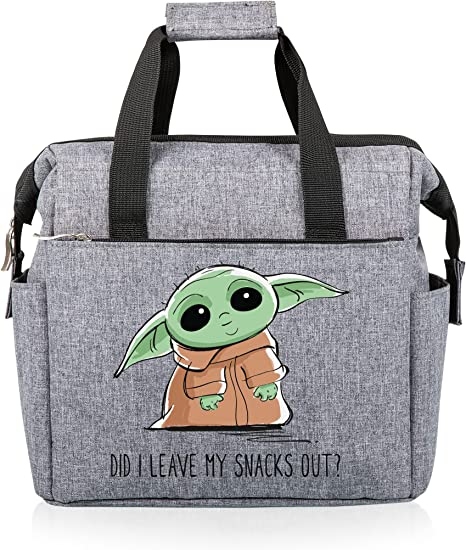 ONIVA - a Picnic Time brand Star Wars-On The Go Lunch Cooler, 10 x 6 x 10.5, The Child Snacks Out-Heathered Gray