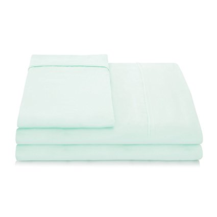 LINENSPA 1500 Series 100% TENCEL Super Soft, Ultra Light Sheet Set - Twin, Mint