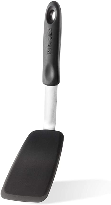 DI ORO Chef Series Standard Flexible Silicone Turner Spatula - 600F Heat Resistant Rubber Kitchen Spatula - Ideal for Eggs, Burgers, Omelets and More - BPA Free and LFGB Certified