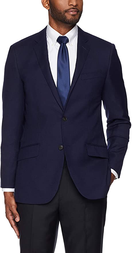 Amazon Brand - BUTTONED DOWN Men's Slim Fit Super 110 Italian Wool Hopsack Blazer Suit Jacket