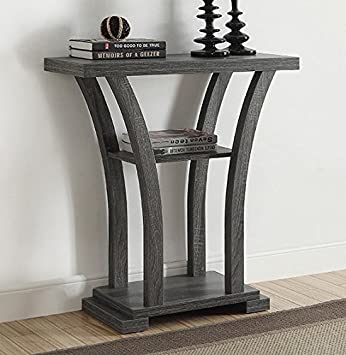 Draper Grey Wood Console Table by Crown Mark