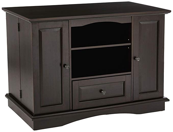 Rockpoint Milano Highboy-Style Wood TV Stand Media Console, 42-Inch, Raisin