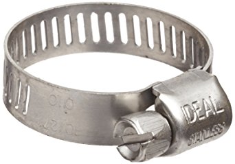Precision Brand M10S Micro Seal, Miniature All Stainless Worm Gear Hose Clamp, 1/2" - 42370  (Pack of 10)