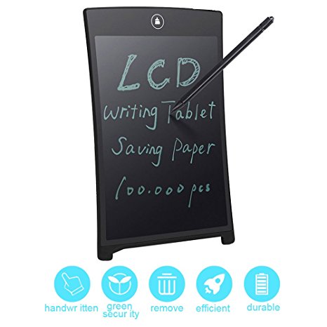 12'' LCD Writing Tablet for Kids,Weton LCD Writing Board Digital Handwriting Pads Electronic Drawing Boards with Stylus for Business man with Pen -- Black
