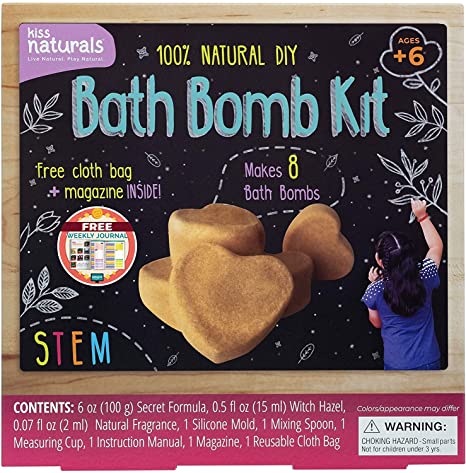 DIY Bath Bomb Making Kit – Make Your Own Bath Bomb Kit for Girls and Boys – Kiss Naturals Arts and Crafts for Kids