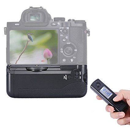 Neewer 2.4GHz Wireless Remote Battery Grip Replacement VG-C1EM with Screen Lock Function Works with NP-FW50 Battery for Sony A7 A7S A7R