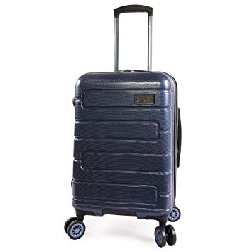 ORIGINAL PENGUIN Crimson 21" Hardside Carry-on Spinner Luggage, Metallic Blue