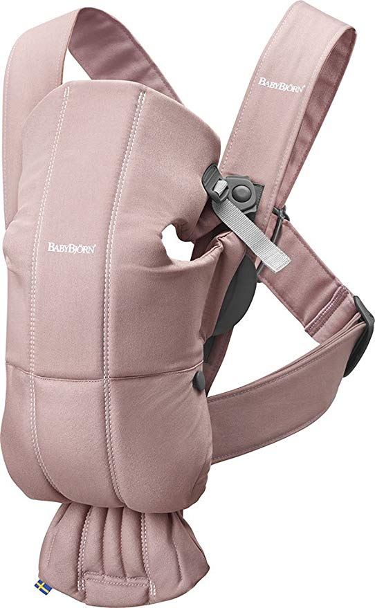 BABYBJORN Baby Carrier Mini in Cotton, Dusty Pink