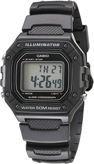 Casio Men's W-218H-1AVCF Classic Digital Display Quartz Black Watch