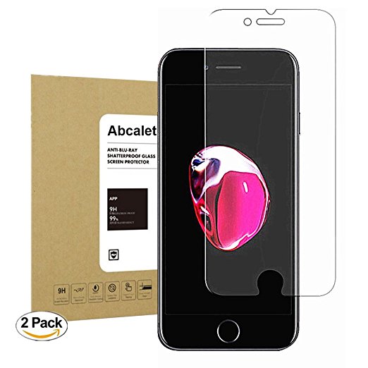 iPhone 7 Plus Tempered Screen Protector,Abcalet [Bubble-Free][Anti-Scratch] [3D Touch Compatible] 9H Hardness HD Clear Film Screen Protector for IPHONE 7 Plus